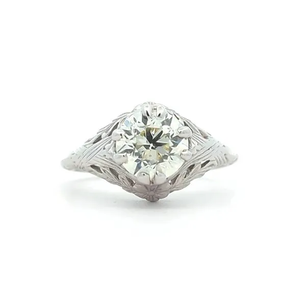 18K White Gold 1.52ctw Diamond Solitaire Estate Engagement Ring Harmony Jewellers Grimsby, ON