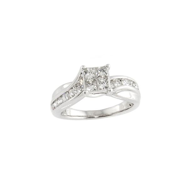 14KT White Gold 1.15ctw Invisible Diamond Estate Engagement Ring Harmony Jewellers Grimsby, ON