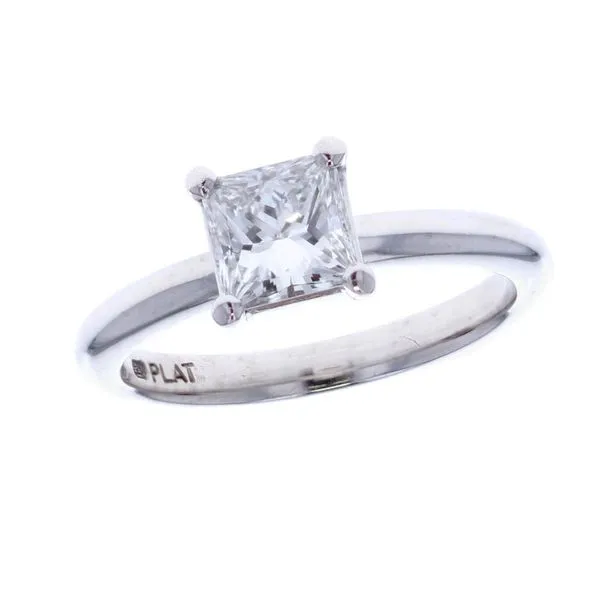 Platinum 1.09ctw Diamond Solitaire Estate Engagement Ring Harmony Jewellers Grimsby, ON