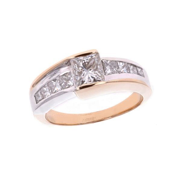 Platinum and 18KT Yellow Gold 1.72ctw Diamond Estate Engagement Ring Harmony Jewellers Grimsby, ON