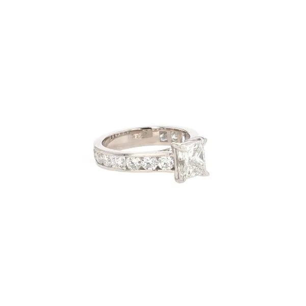 14KT White Gold 2.83ctw Diamond Estate Engagement Ring Image 2 Harmony Jewellers Grimsby, ON