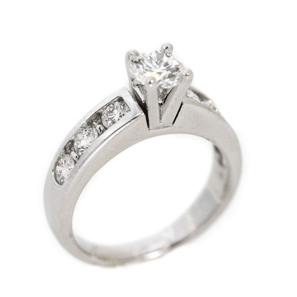 14KT White Gold Custom 1.15ctw Canadian Diamond Estate Engagement Ring Harmony Jewellers Grimsby, ON