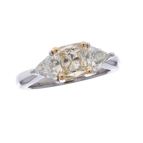 18KT Yellow Gold & Platinum 2.01ctw Yellow and White Diamond Estate Engagement Ring Harmony Jewellers Grimsby, ON