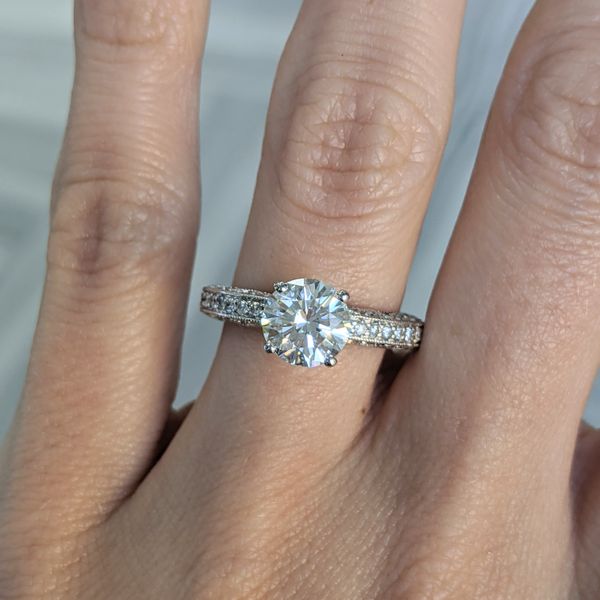 14KT White Gold 1.83ctw Diamond Estate Engagement Ring Image 3 Harmony Jewellers Grimsby, ON