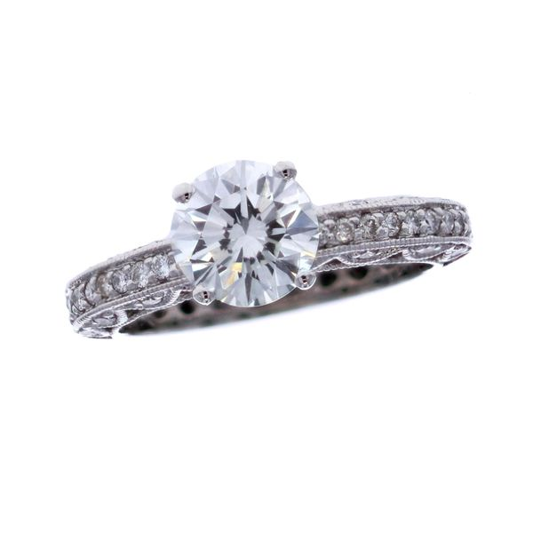 14KT White Gold 1.83ctw Diamond Estate Engagement Ring Harmony Jewellers Grimsby, ON