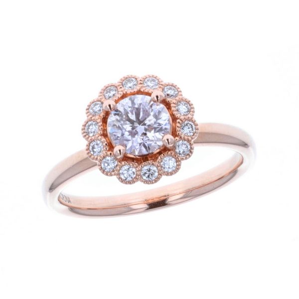 14KT Rose Gold 0.94ctw Very Rare Pink and White Diamond Ring Harmony Jewellers Grimsby, ON