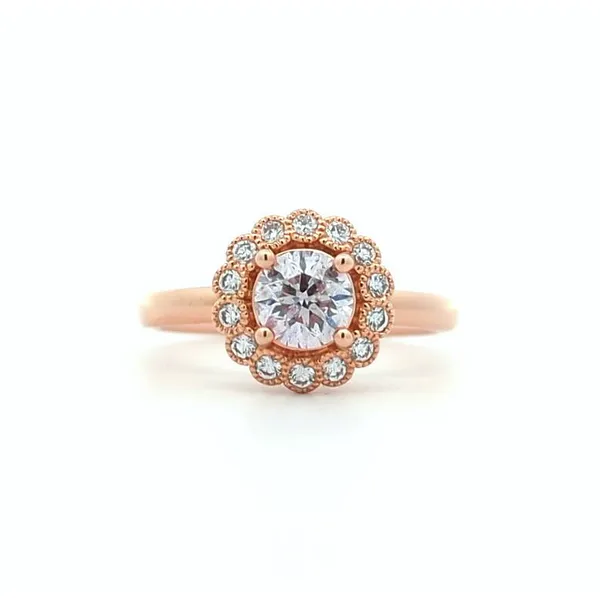 14KT Rose Gold 0.94ctw Very Rare Pink and White Diamond Ring Harmony Jewellers Grimsby, ON