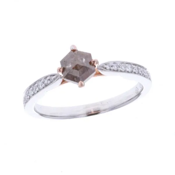 18KT White and Rose Gold 0.85ctw Diamond Estate Engagement Ring Harmony Jewellers Grimsby, ON
