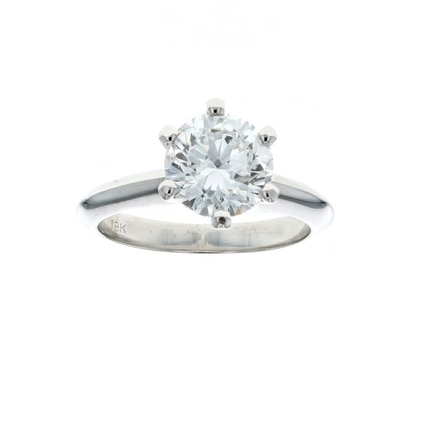 18KT White Gold 2.01ctw Diamond Solitaire Estate Engagement Ring Harmony Jewellers Grimsby, ON