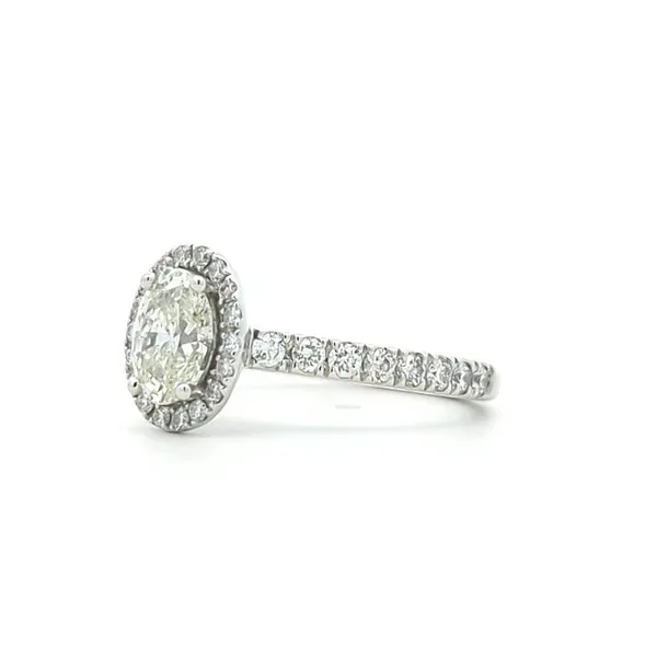 14KT White Gold 1.36ctw Diamond Estate Engagement Ring Image 2 Harmony Jewellers Grimsby, ON