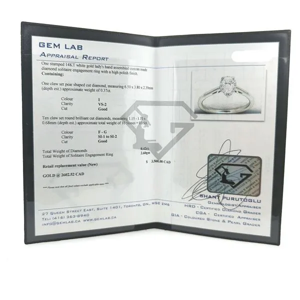 14KT White Gold 0.42ctw Diamond Engagement Ring Image 2 Harmony Jewellers Grimsby, ON