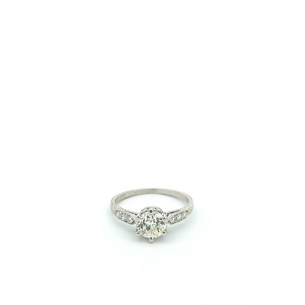 Platinum 1.12ctw Diamond Estate Engagement Ring Harmony Jewellers Grimsby, ON