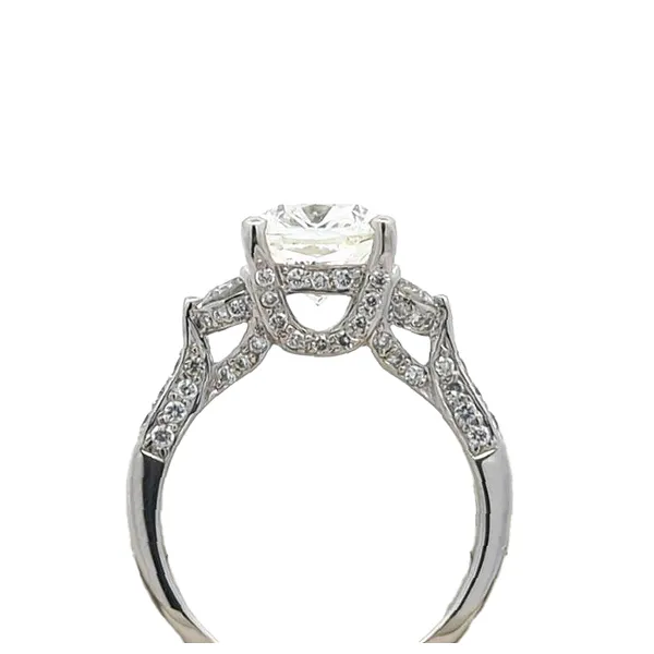 14KT White Gold 4.00ctw Diamond Engagement Ring Image 3 Harmony Jewellers Grimsby, ON