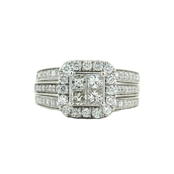 14KT White Gold 1.56ctw Diamond Estate Engagement Ring and Matching Jacket Band Harmony Jewellers Grimsby, ON
