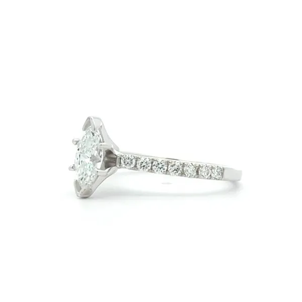 18KT White Gold 0.88ctw Diamond Estate Engagement Ring Image 2 Harmony Jewellers Grimsby, ON