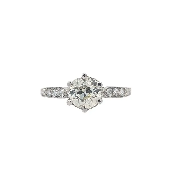 Platinum 1.12ctw Diamond Estate Engagement Ring Harmony Jewellers Grimsby, ON