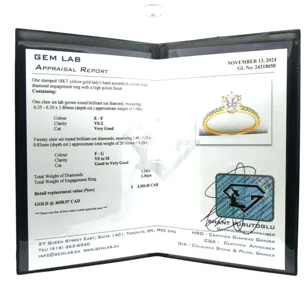 14KT Yellow and White Gold 2.52ctw Lab Grown Diamond Engagement Ring Image 4 Harmony Jewellers Grimsby, ON