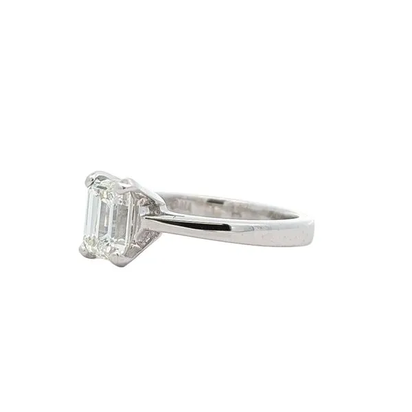 Platinum 1.21ctw Diamond Estate Engagement Ring Image 2 Harmony Jewellers Grimsby, ON