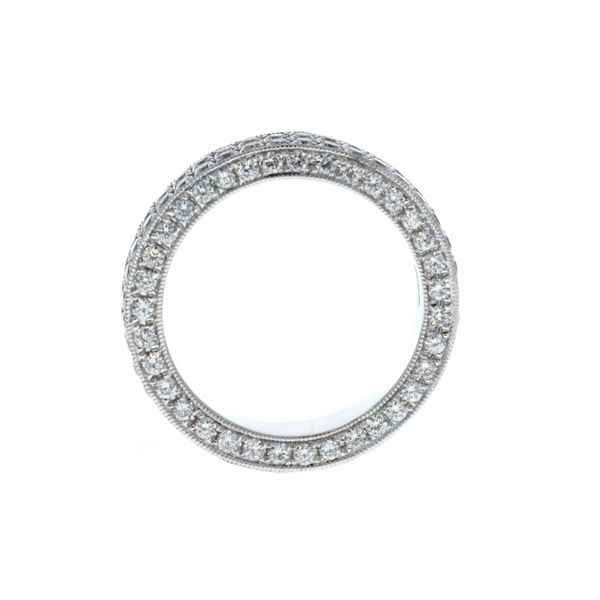 18KT White Gold 1.80ctw Diamond Cluster Estate Eternity Band Image 2 Harmony Jewellers Grimsby, ON