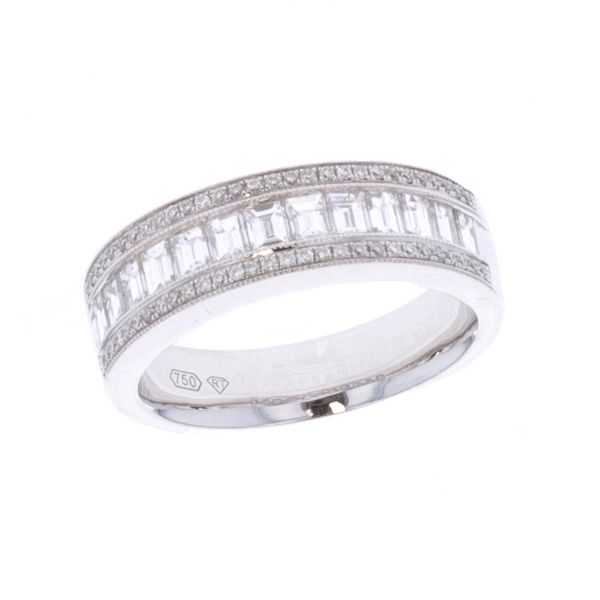 18KT White and Rose Gold 1.06ctw Diamond Estate Wedding Band Harmony Jewellers Grimsby, ON