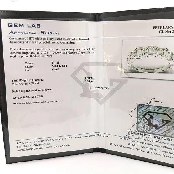 18KT White Gold 0.50ctw Diamond Estate Band Image 3 Harmony Jewellers Grimsby, ON