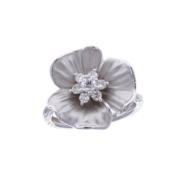 18KT White Gold 0.33ctw Diamond Flower Ring Harmony Jewellers Grimsby, ON