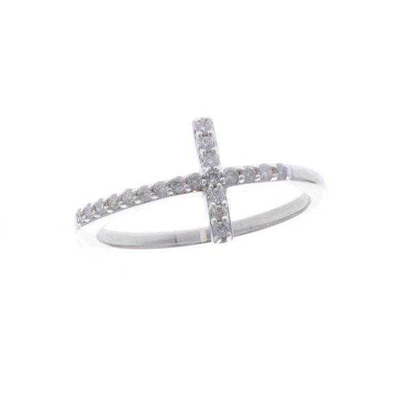 Sterling Silver 0.20ctw Diamond Cross Estate Ring Harmony Jewellers Grimsby, ON