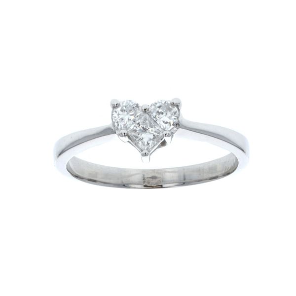 10KT White Gold Diamond Heart Estate Ring Harmony Jewellers Grimsby, ON