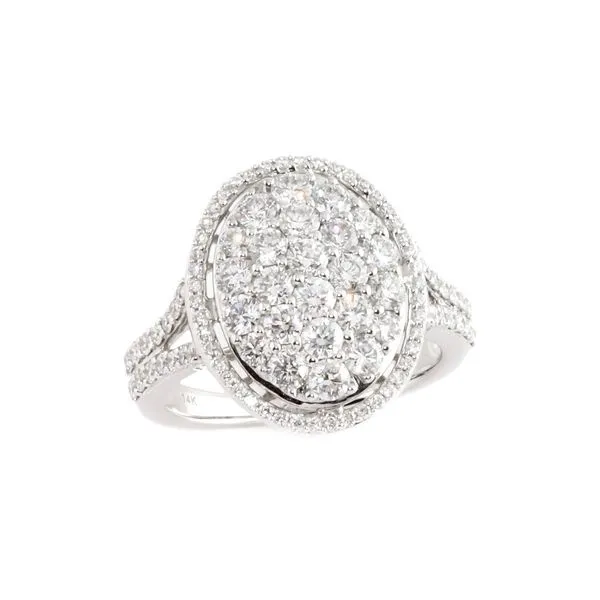 14KT White Gold 2.00ctw Diamond Estate Cluster Ring Harmony Jewellers Grimsby, ON