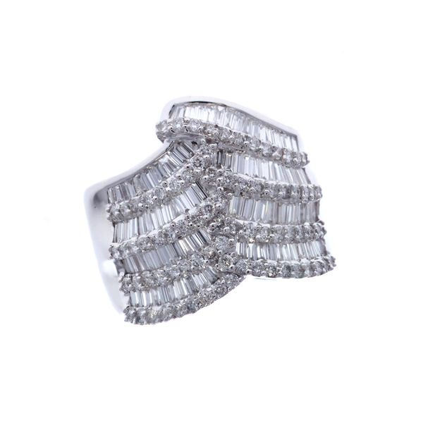 18KT White Gold 2.76ctw Diamond Fancy Estate Cocktail Ring Harmony Jewellers Grimsby, ON