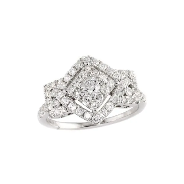 14KT White Gold 1.08ctw Diamond Estate Cluster Ring Harmony Jewellers Grimsby, ON