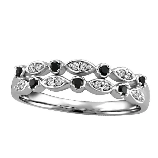 10KT White Gold 0.14ctw Black and White Diamond Ring Harmony Jewellers Grimsby, ON