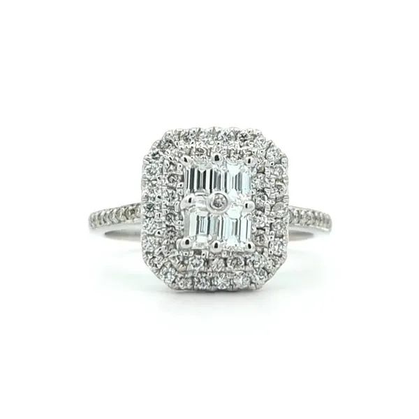 14KT White Gold 0.85ctw Diamond Estate Cluster Ring Harmony Jewellers Grimsby, ON