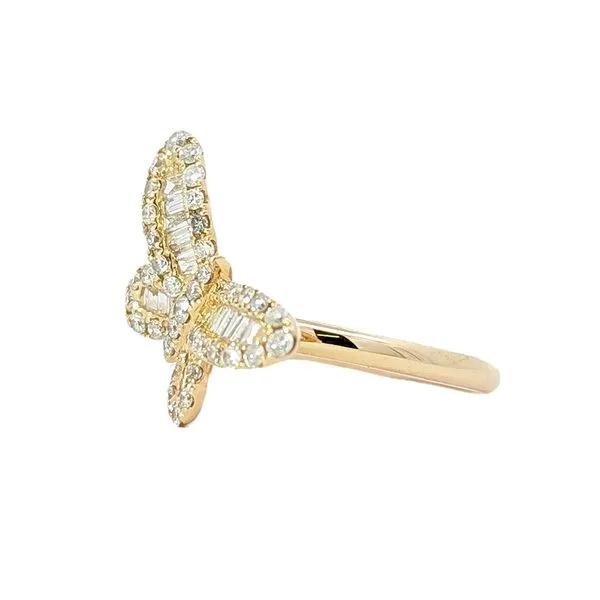 14KT Yellow Gold 0.69ctw Diamond Butterfly Ring Image 2 Harmony Jewellers Grimsby, ON