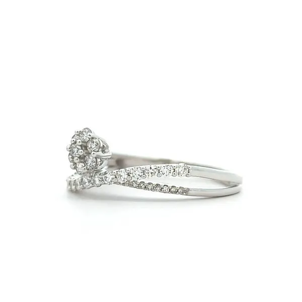 14KT White Gold 0.63ctw Diamond Flower Ring Image 2 Harmony Jewellers Grimsby, ON