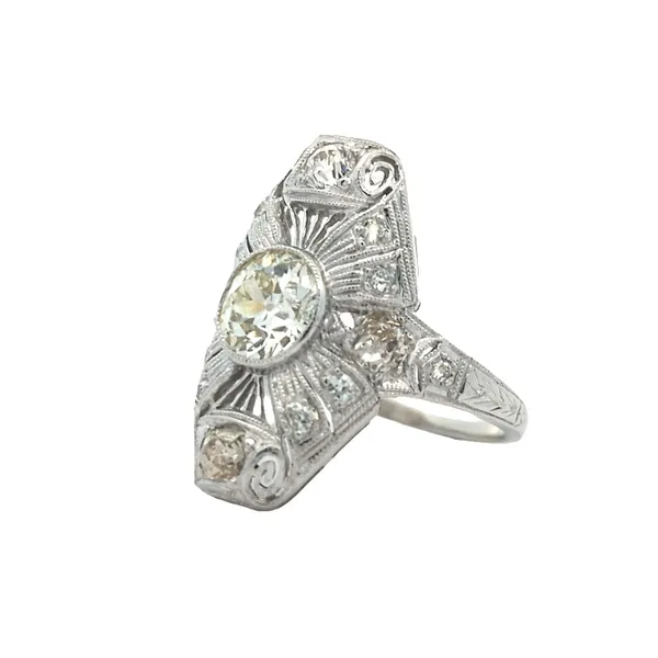 Platinum 1.86ctw Diamond Estate Vintage Ring Image 2 Harmony Jewellers Grimsby, ON
