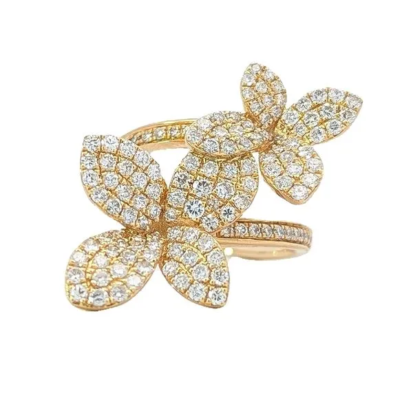 18KT Yellow Gold 1.17ctw Diamond Flower Ring Harmony Jewellers Grimsby, ON