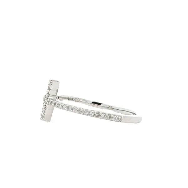 10KT White Gold 0.15ctw Diamond Cross Ring Image 2 Harmony Jewellers Grimsby, ON