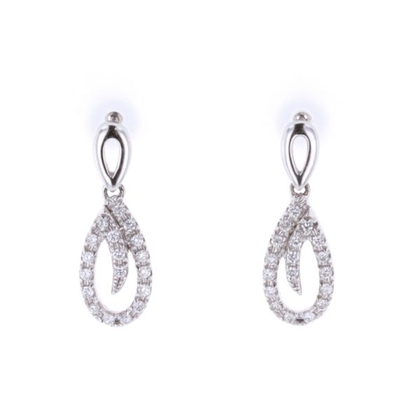 14KT White Gold 0.20ctw Diamond Drop Earrings Harmony Jewellers Grimsby, ON