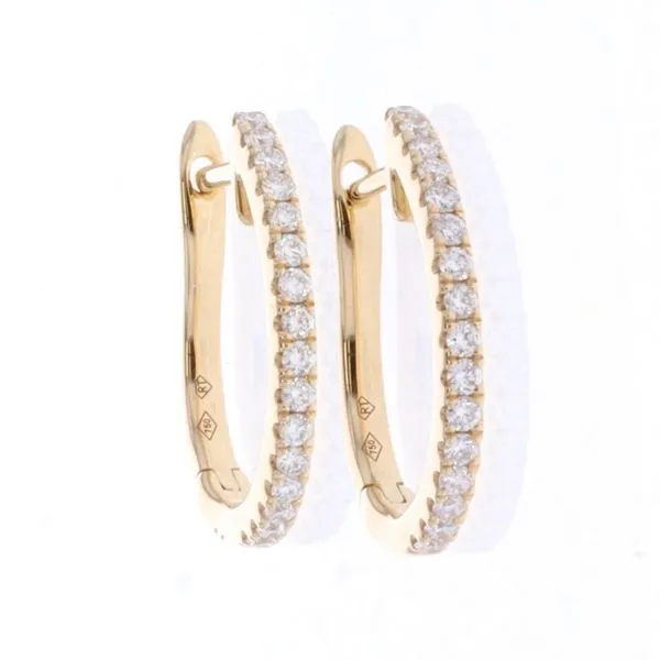 18KT Yellow Gold 0.27ctw Diamond Huggie Earrings Harmony Jewellers Grimsby, ON