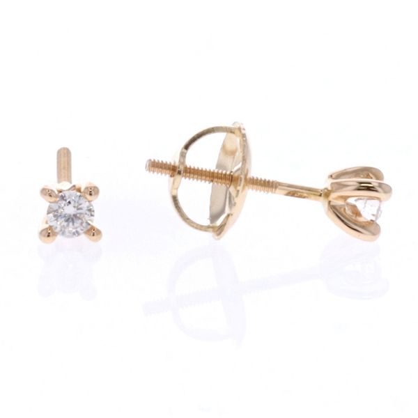 14KT Yellow Gold 0.12ctw Diamond Icicles Stud Earrings Harmony Jewellers Grimsby, ON