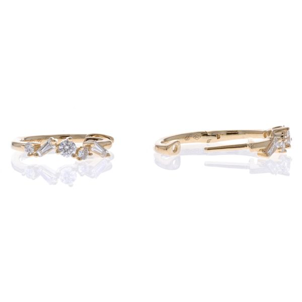 18KT Yellow Gold 0.36ctw Diamond Huggie Earrings Harmony Jewellers Grimsby, ON
