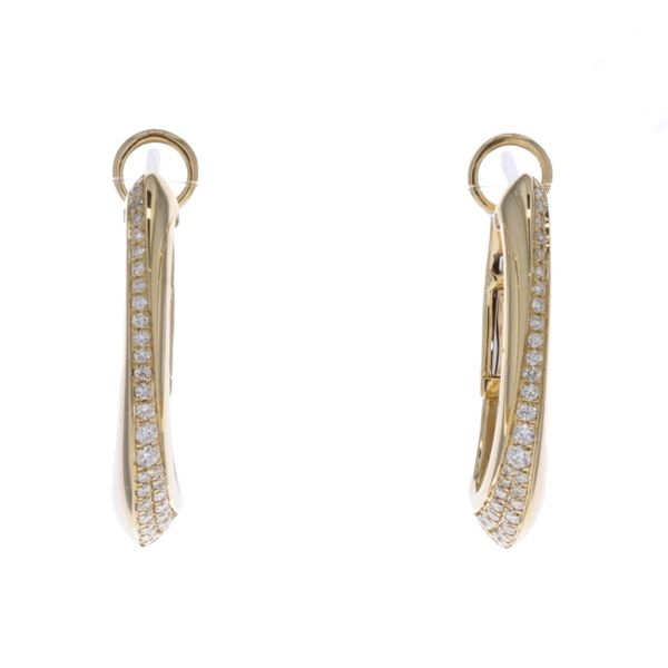 18KT Yellow Gold 0.28ctw Diamond Hoop Earrings Harmony Jewellers Grimsby, ON