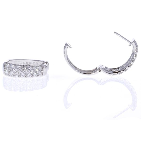 18KT White Gold 2.00ctw Diamond Hoop Earrings Harmony Jewellers Grimsby, ON