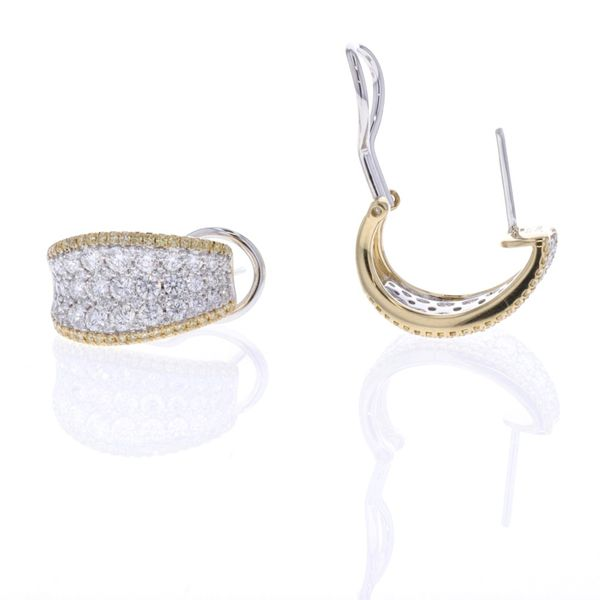 18KT Yellow and White Gold 2.72ctw Yellow and White Diamond Earrings Harmony Jewellers Grimsby, ON