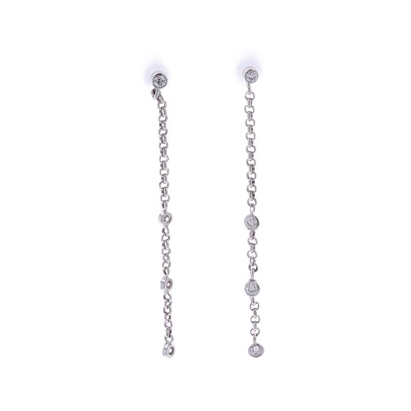 14KT White Gold 0.40ctw Lab Grown Diamond Drop Earrings Harmony Jewellers Grimsby, ON