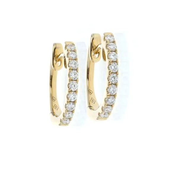 18KT Yellow Gold 0.21ctw Diamond Huggie Earrings Harmony Jewellers Grimsby, ON