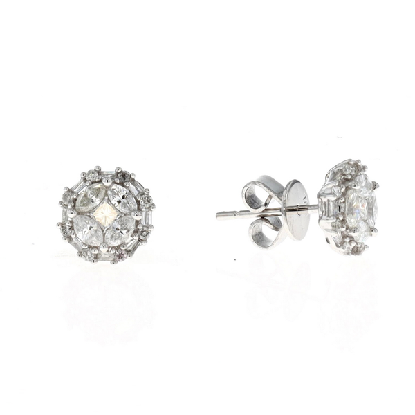 18KT White Gold 0.74ctw Diamond Stud Earrings Harmony Jewellers Grimsby, ON