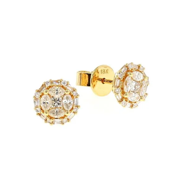 18KT Yellow Gold 0.55ctw Diamond Stud Earrings Harmony Jewellers Grimsby, ON