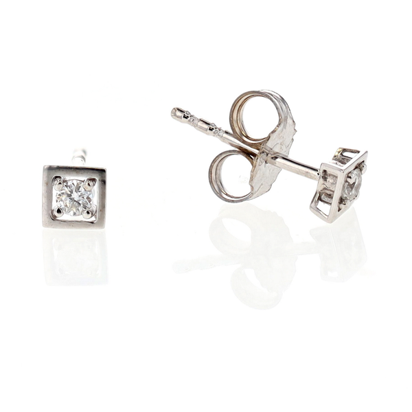 10KT White Gold 0.08ctw Diamond Stud Earrings Harmony Jewellers Grimsby, ON